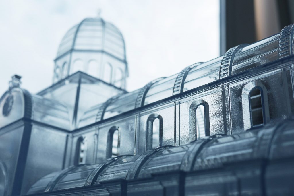 Šibenik Cathedral. 3D-printed in transparent resin