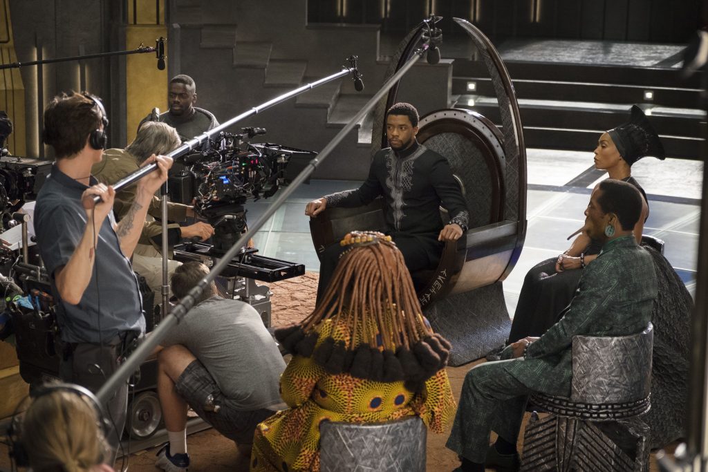 During the shooting of Black Panther