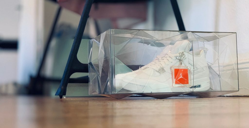 The RCKZ Sneaker Storage Box, 3D-printed in Transparent Resin