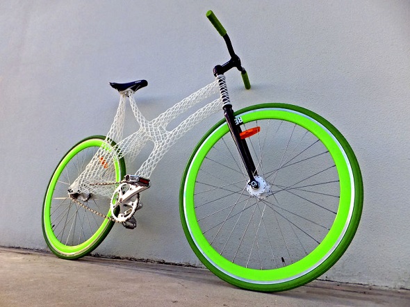 Bike with 3D-printed frame