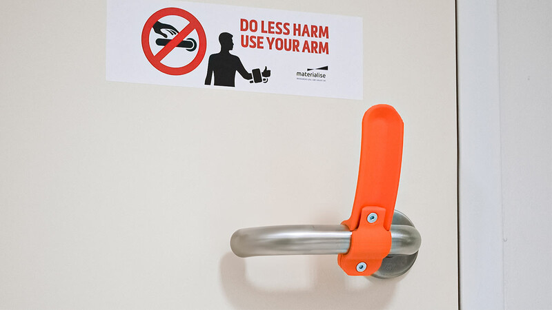 Slowing Coronavirus Spread With 3D-Printed Hands-Free Door Openers