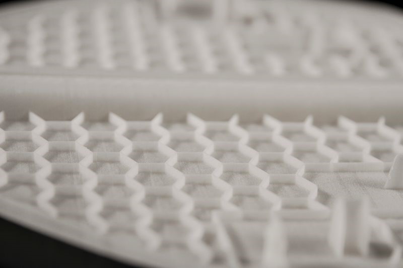 3D-printed honeycomb pattern