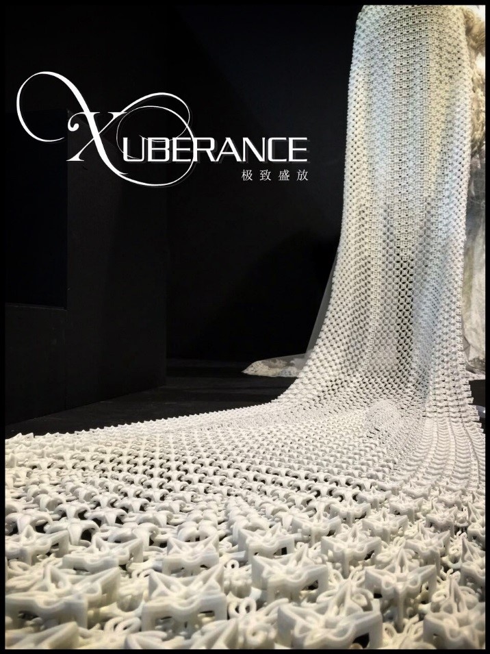 wedding veil 3D printed in SLS