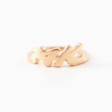 Text Ring by Jweel   14K Red Gold