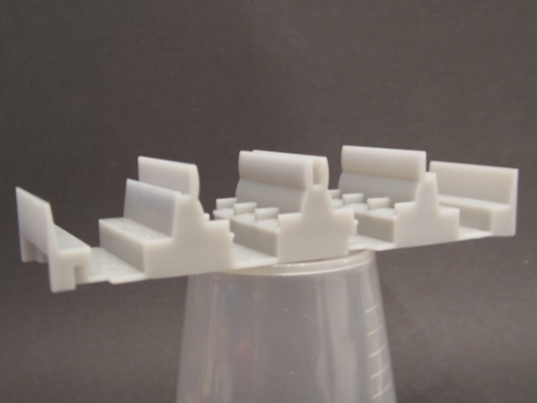 Seating unit printed in Gray Resin