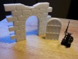 Short Dungeon Wall with small doorway and door