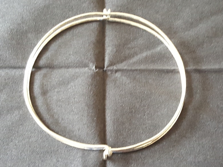 Two pieces assembled to make bangle
