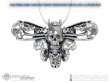 Death's Head Hawkmoth Human Skull and Bone Memento Mori Gothic Pendant Halloween Valentine's Witch Necklace Jewelry