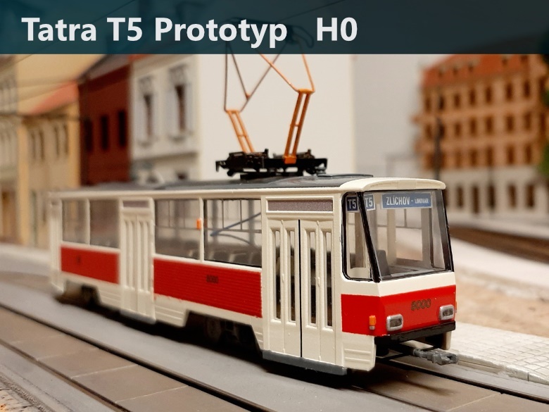 Finished Tatra T5 Prototyp model made by Stefan Dersch