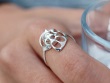Silver Nautilus Ring - Silver Shell Jewellery - Size US 7