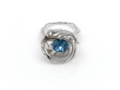 Gilt Laurel Ring with London Blue Topaz