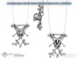 Lucifer Sigil Human Skull and Bone Memento Mori Gothic Pendant Halloween Pentagram Valentine's Witch Necklace Jewelry