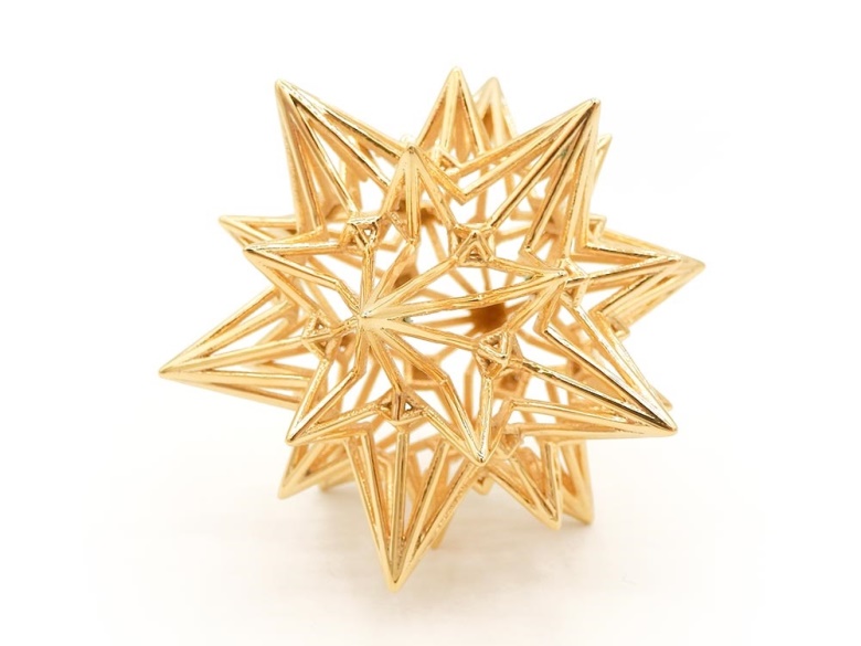 Divine Love Star - Gold Plated Brass