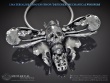 Death's Head Hawkmoth Human Skull and Bone Memento Mori Gothic Pendant Halloween Valentine's Witch Necklace Jewelry