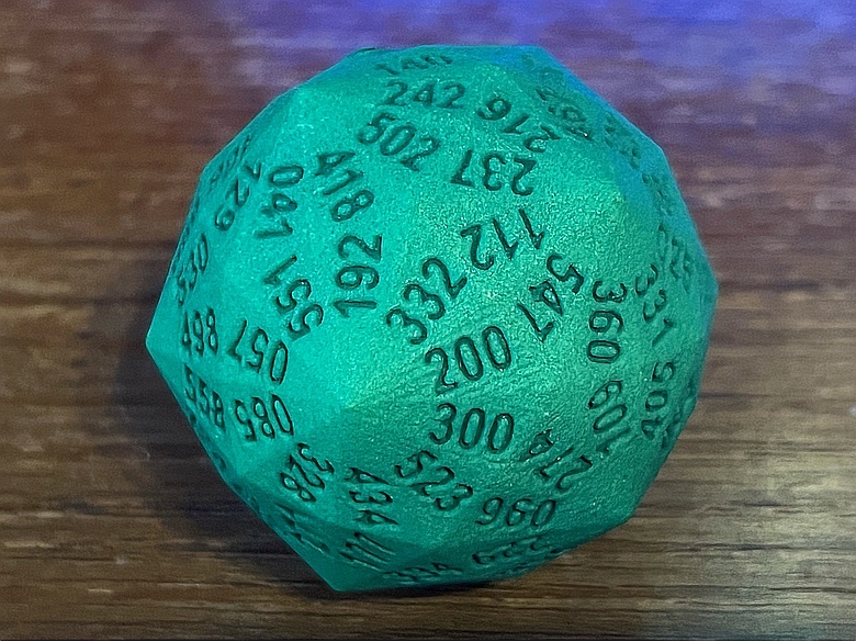 This listing only includes the green dice.