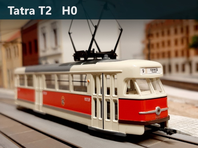 Finished Tatra T2 H0 model made by Stefan Dersch