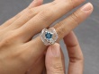 Gilt Laurel Ring with London Blue Topaz