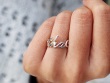 3D Printed Custom Jewelry - Silver Name Ring