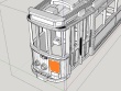 1-87 RET 202 221 Delmez body version B renovated car with advertising board on the front V1-1