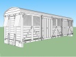 LMS 6 wheel milk van body slatted sides - 4mm scale