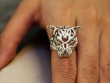 Chinese Zodiac Tiger Ring - Silver Tiger Ring - Vulcan Jewelry