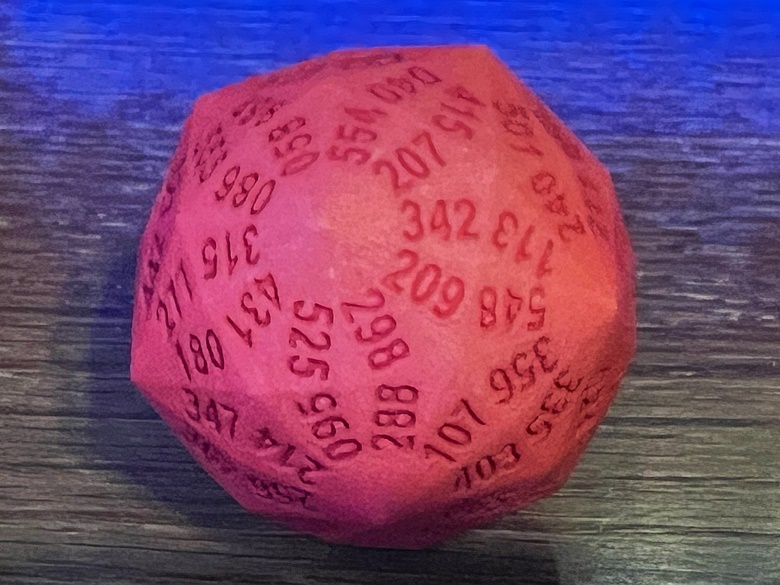 This listing only includes the red dice.