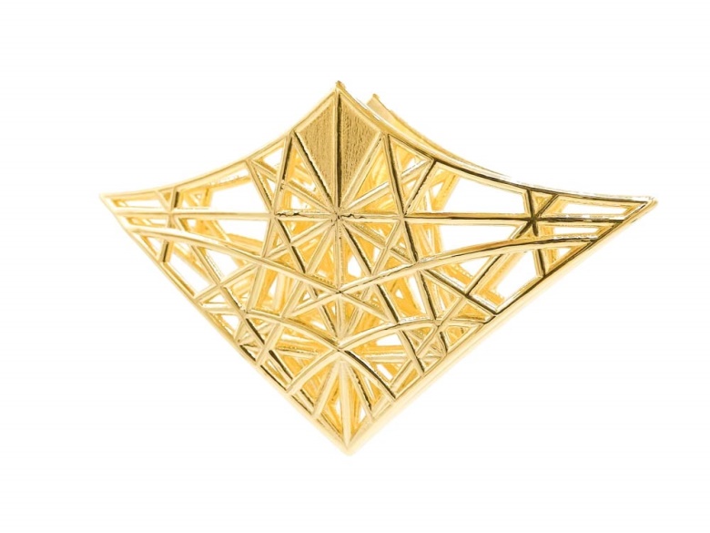 Atlantean Priestess Pendant - Gold Plated Brass