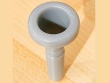 Courtois B-1½C marching mellophone (large-shank flugelhorn) mouthpiece 3D rendering