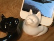 Relaxing cat Smartphone Stand (The Thinker)